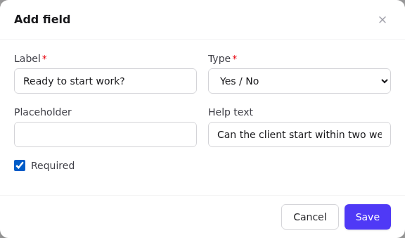 Add a Yes/No field