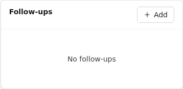 Follow-ups card