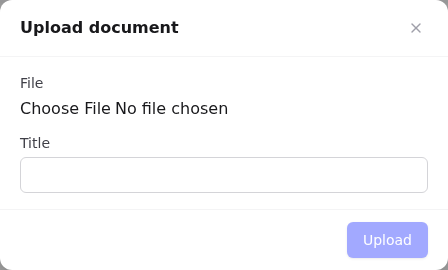 Upload dialog