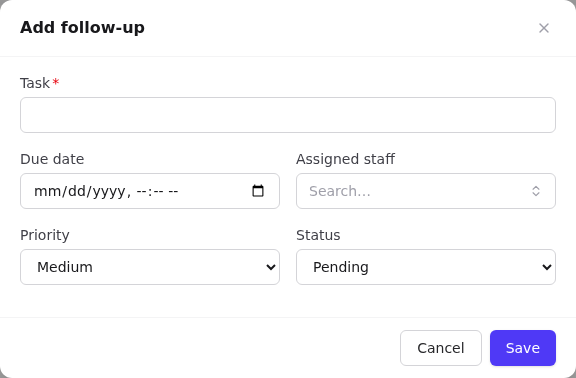 Follow-up dialog