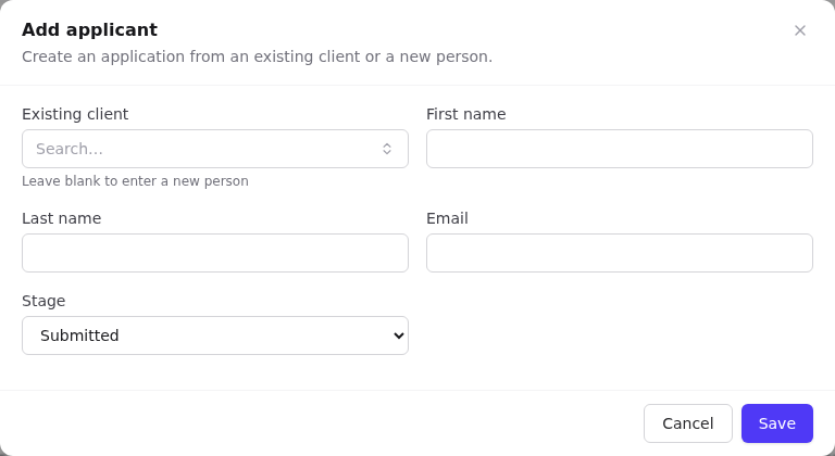 Add applicant