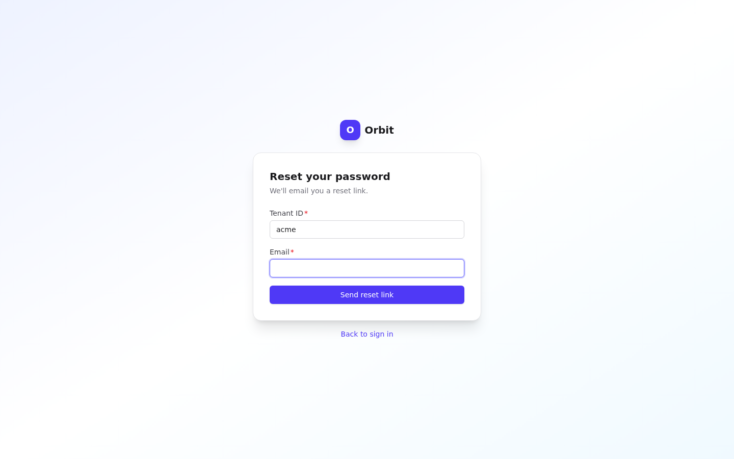 Forgot password