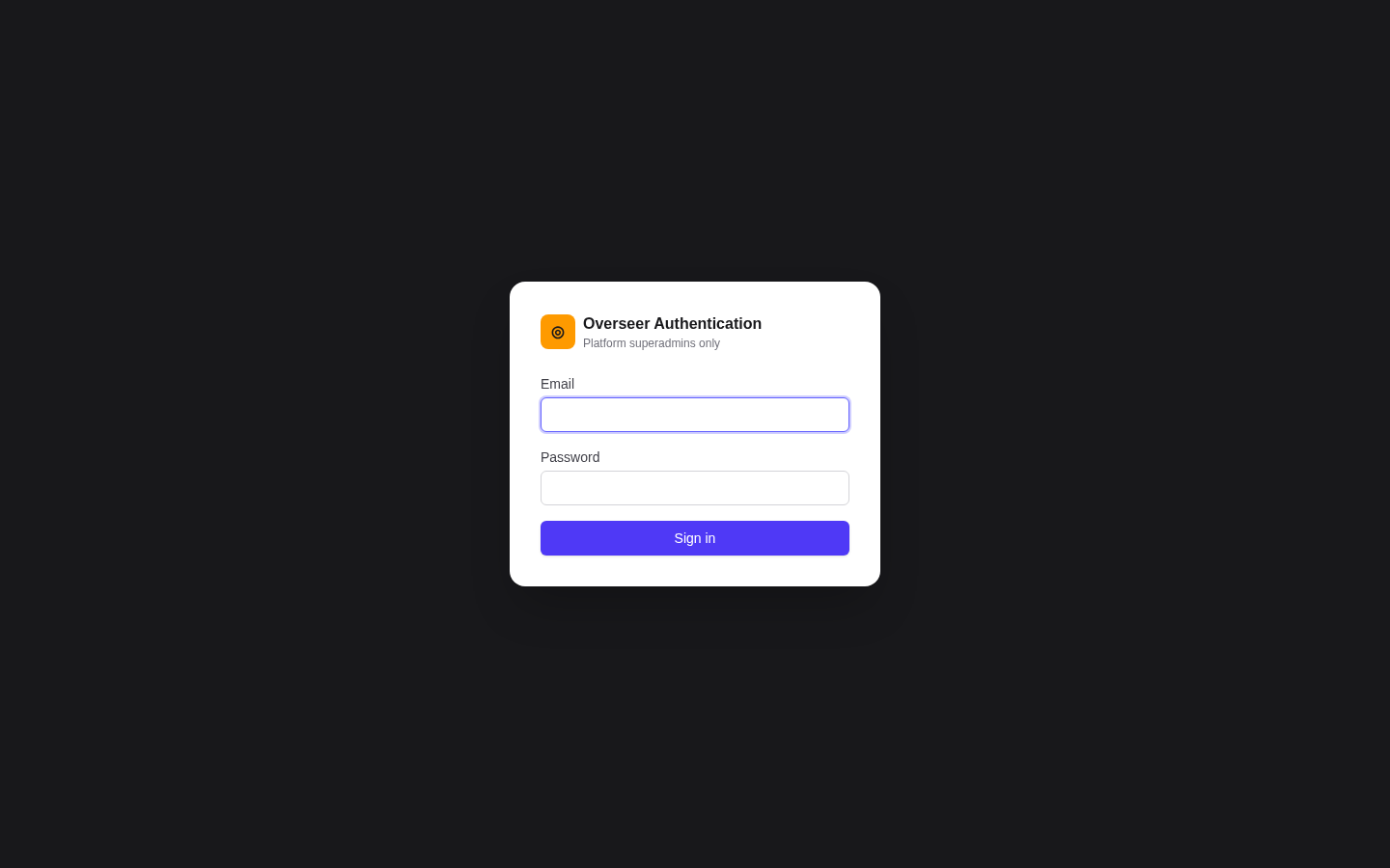 Overseer sign-in