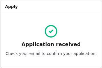 Application received