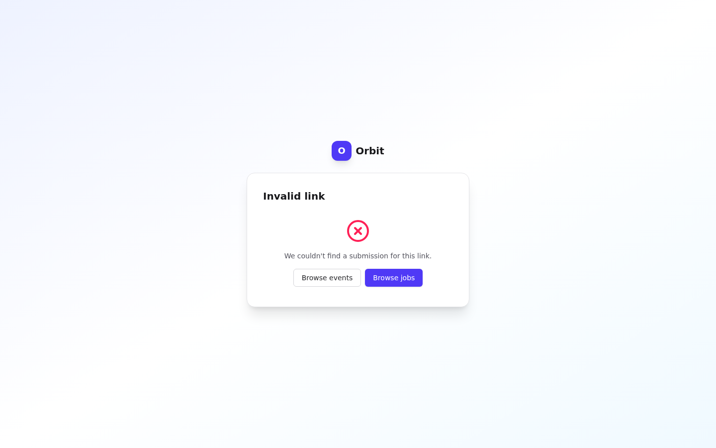 Invalid link